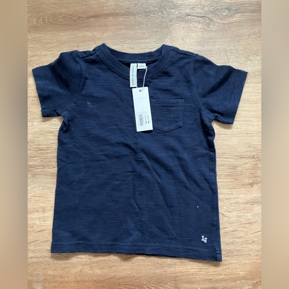 3T Janie and Jack blue short sleeves slub tshirt